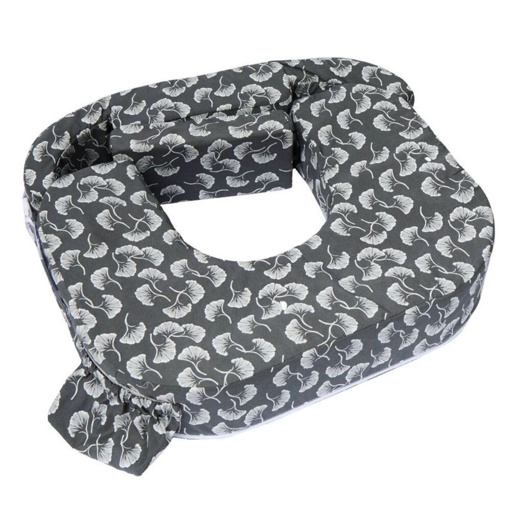 My Brest Friend Twin Nursing Pillow - Gray Flowing Fans